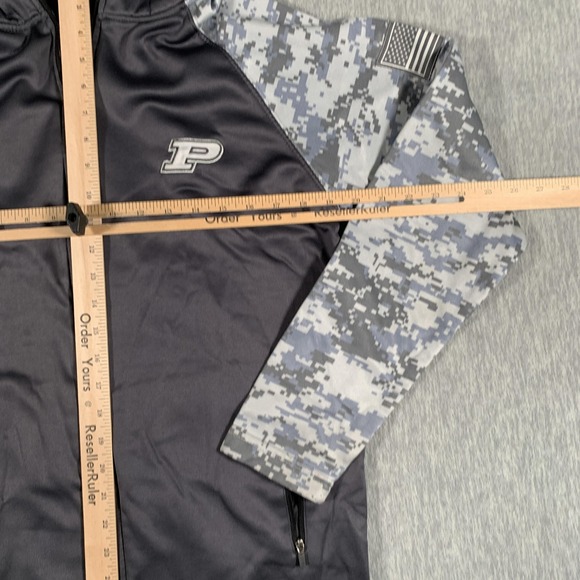 Purdue Boilermakers Jacket Mens Small Gray Camo NCAA Football Colosseum OHT - Picture 10 of 13